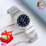 Omega Constellation 28mm Swiss Quartz Movement Women Diamond Bezel Watch